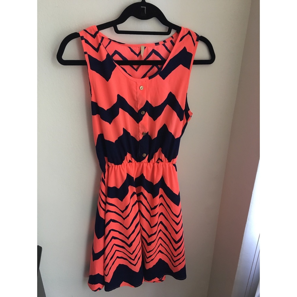 Primi Peach and Blue Sundress Size Medium